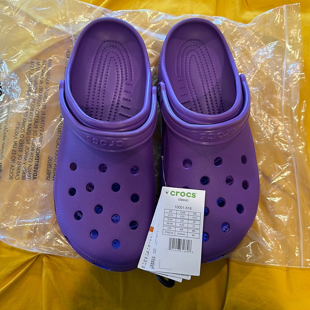 NWT purple crocs size 13